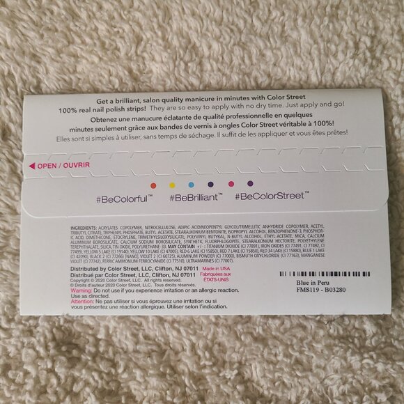 Color Street Blue in Peru 100% Real Nail Polish Strips - Picture 3 of 4